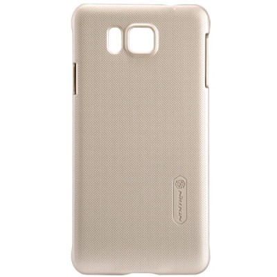 Nillkin Frosted Shield Samsung Galaxy Alpha auksinis plastikinis dėklas + apsauginė ekrano plėvelė / Priedai.lt