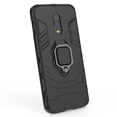 Sustiprintos apsaugos „Kickstand“ OnePlus 7 juodas kieto silikono (TPU) ir plastiko dėklas | Priedai.lt