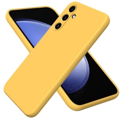 Samsung Galaxy A55 5G (SM-A556E) Shell kieto silikono (TPU) dėklas geltonas - nugarėlė | Priedai.lt