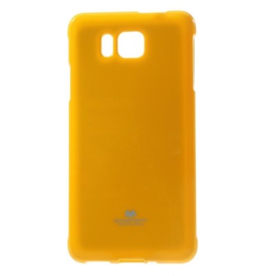 Samsung Galaxy Alpha G850 Mercury geltonas kieto silikono tpu dėklas - nugarėlė / Priedai.lt