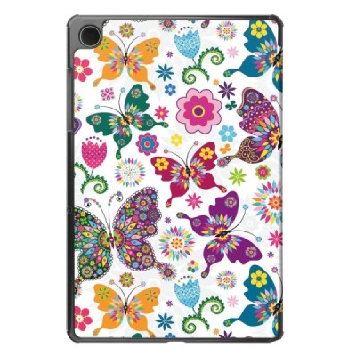 Samsung Galaxy Tab A11+ / A9+ flip colorful "Butterflies" case - book | Priedai.lt