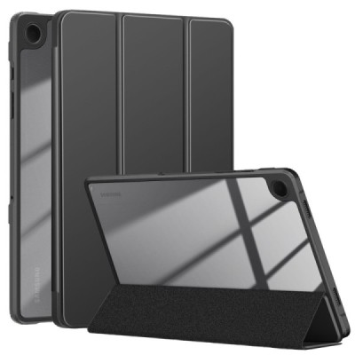Samsung Galaxy Tab A9+ "Deluxe" flip black leather case - book | Priedai.lt