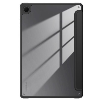 Samsung Galaxy Tab A9+ "Deluxe" flip black leather case - book | Priedai.lt