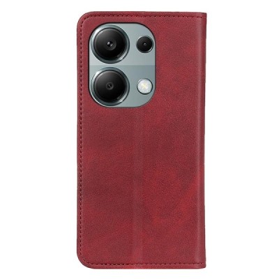 Xiaomi Redmi Note 13 Pro 4G (Poco M6 Pro) „Split“ raudonas odinis atverčiamas dėklas - knygutė | Priedai.lt