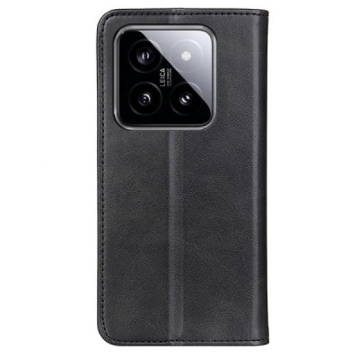 Xiaomi 14 Pro „Split“ juodas odinis atverčiamas dėklas - knygutė | Priedai.lt
