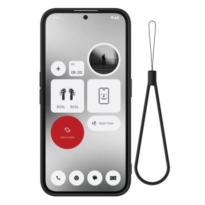 Nothing Phone 2a (2a Plus) Shell hard silicone (TPU) case black - back | Priedai.lt