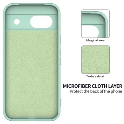 Google Pixel 8A Shell hard liquid silicone (TPU) green case - cover | Priedai.lt