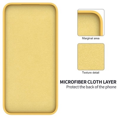 Xiaomi 14 Shell hard liquid silicone (TPU) yellow case - cover | Priedai.lt