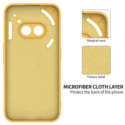 Nothing Phone 2a (2a Plus) Shell hard liquid silicone (TPU) case yellow - cover | Priedai.lt