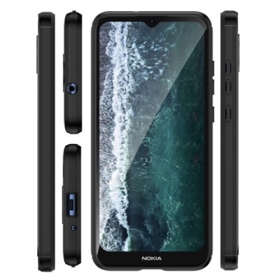 Nokia C21 "Carbon" hard silicone (TPU) black case - cover | Priedai.lt