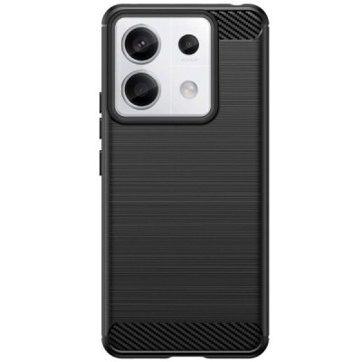 Xiaomi Redmi Note 13 Pro 5G / Poco X6 5G "Carbon" hard silicone (TPU) black case - cover | Priedai.lt