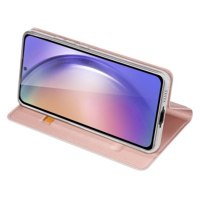 Samsung Galaxy A55 "Dux Ducis" Skin Flip Book Case - Pink | Priedai.lt