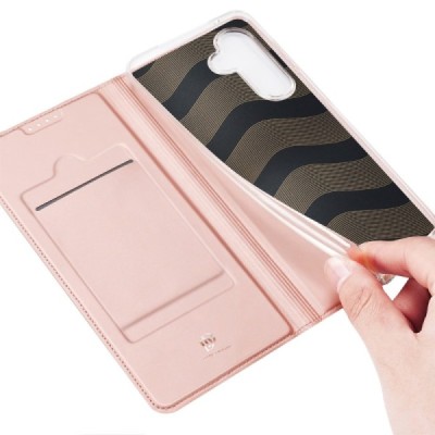 Samsung Galaxy A55 "Dux Ducis" Skin Flip Book Case - Pink | Priedai.lt
