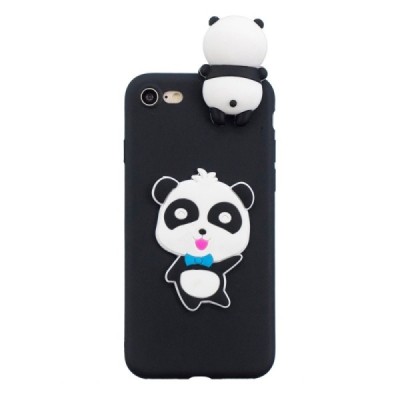Apple iPhone 7 (iPhone 8, SE 2020) „Squezy“ Boy Panda kieto silikono TPU juodas dėklas - nugarėlė | Priedai.lt
