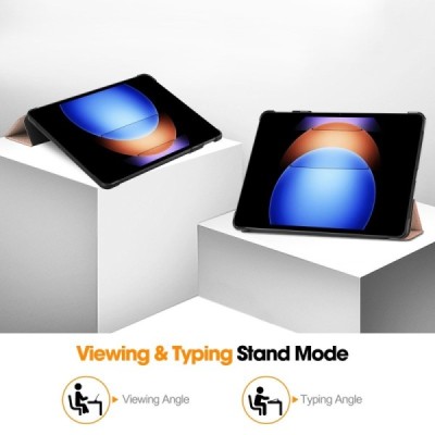 Xiaomi Pad 6S Pro flip-up golden leather case - book (foldable) | Priedai.lt