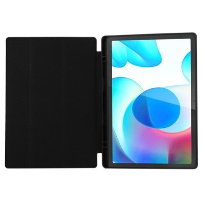 Samsung Galaxy Tab A9+ flip-up black leather case - notebook with a place for the pen | Priedai.lt