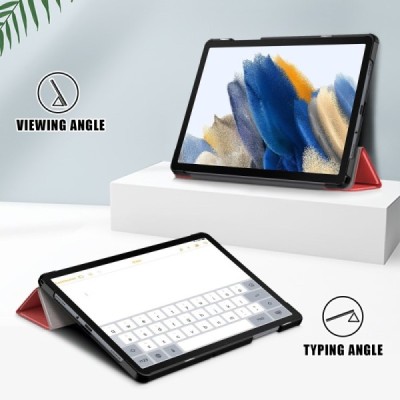 Samsung Galaxy Tab A11+ / A9+ Flip Book Case - red (foldable) | Priedai.lt