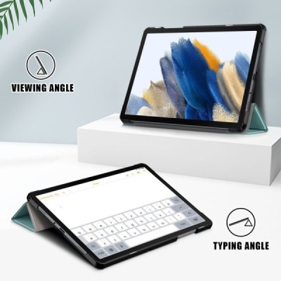 Samsung Galaxy Tab A11+ / A9+ Flip Book Case - green (foldable) | Priedai.lt