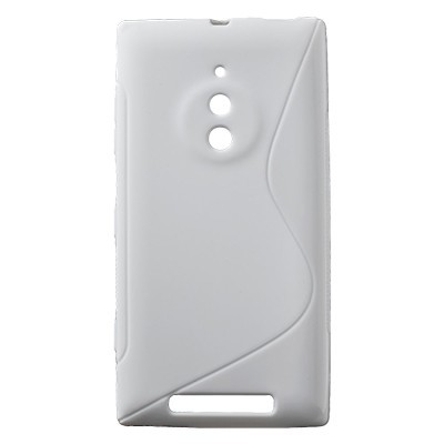 Nokia Lumia 830 kieto silikono TPU baltas dėklas - nugarėlė / Priedai.lt