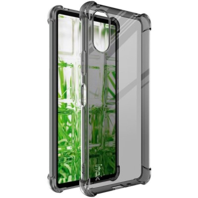 Sony Xperia 10 VI Imak reinforced protection hard silicone TPU gray case - back | Priedai.lt