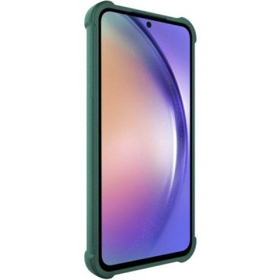 Samsung Galaxy A55 5G (SM-A556) Imak reinforced protection hard silicone TPU green case - back | Priedai.lt