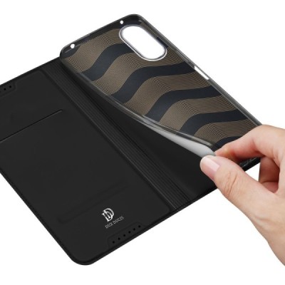 Sony Xperia 10 VI "Dux Ducis" Skin Flip Book Case - black | Priedai.lt