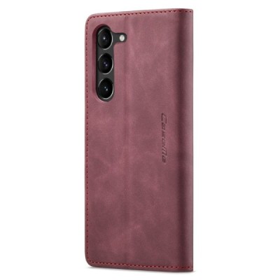 Samsung Galaxy S24+ (SM-S926) CaseMe Retro Solid Flip Case Book - Burgundy | Priedai.lt