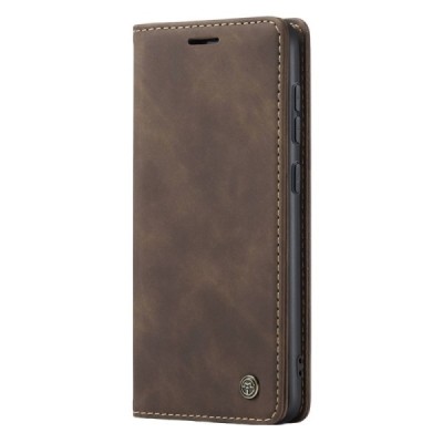 Samsung Galaxy S24+ (SM-S926) CaseMe Retro Solid Flip Case Book - brown | Priedai.lt