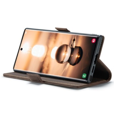 Samsung Galaxy S24 Ultra (SM-S928) CaseMe Retro Solid Flip Case Book - brown | Priedai.lt