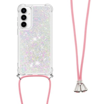Samsung Galaxy A55 5G (SM-A556) „Strap“ Shine hard silicone TPU transparent case - back | Priedai.lt