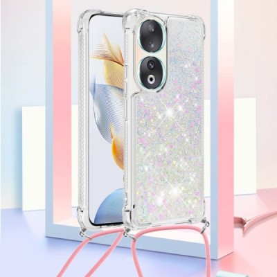 Huawei Honor 90 „Strap“ Shine hard silicone TPU transparent case - back | Priedai.lt