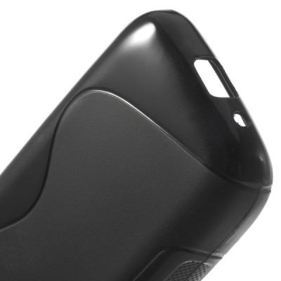 LG L40 D160 juodas kieto silikono TPU dėklas - nugarėlė / Priedai.lt