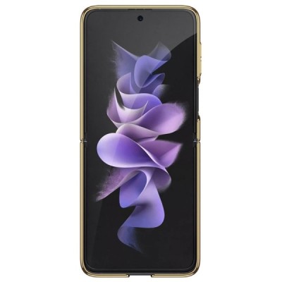 Samsung Galaxy Z Flip3 (F711) GKK Marble plastic black gold case - back | Priedai.lt