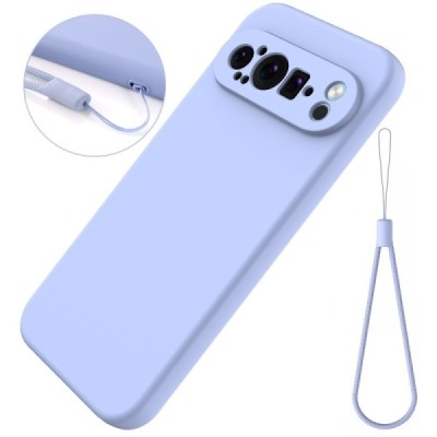 Google Pixel 9 Pro XL Shell hard liquid silicone (TPU) case purple - cover | Priedai.lt