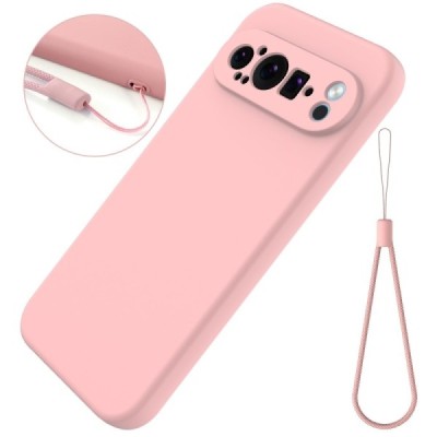 Google Pixel 9 Pro XL Shell hard liquid silicone (TPU) case pink - cover | Priedai.lt