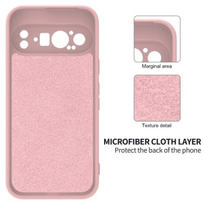 Google Pixel 9 Pro XL Shell hard liquid silicone (TPU) case pink - cover | Priedai.lt