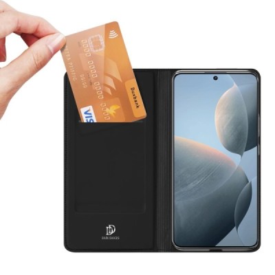 Xiaomi Poco X6 Pro 5G (Redmi K70E) "Dux Ducis" Skin Flip Book Case - black | Priedai.lt
