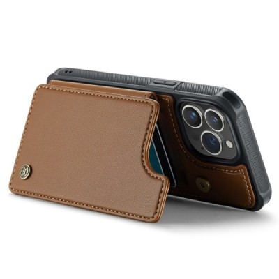 Apple iPhone 15 Pro „CaseMe“ Wallet brown case - cover | Priedai.lt