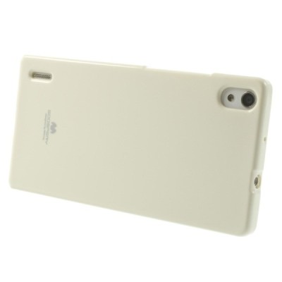 Huawei Ascend P7 Mercury baltas kieto silikono TPU dėklas - nugarėlė / Priedai.lt