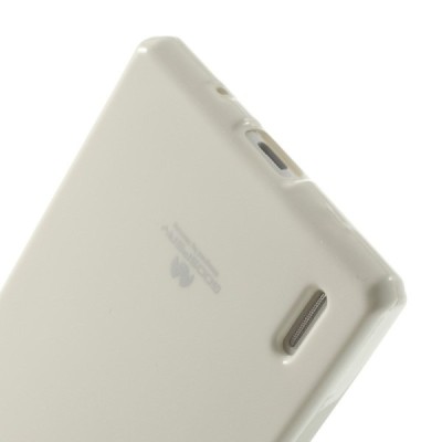 Huawei Ascend P7 Mercury baltas kieto silikono TPU dėklas - nugarėlė / Priedai.lt