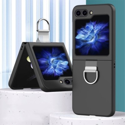 Samsung Galaxy Flip7 FE / Flip6 „Ring“ plastic black case - back | Priedai.lt