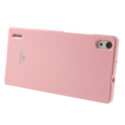 Huawei Ascend P7 Mercury rožinis kieto silikono TPU dėklas - nugarėlė / Priedai.lt