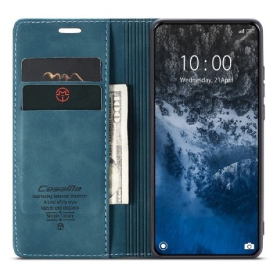 Xiaomi 14 Ultra CaseMe Retro Solid Flip Case Book - Green | Priedai.lt