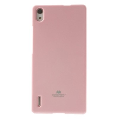 Huawei Ascend P7 Mercury rožinis kieto silikono TPU dėklas - nugarėlė / Priedai.lt