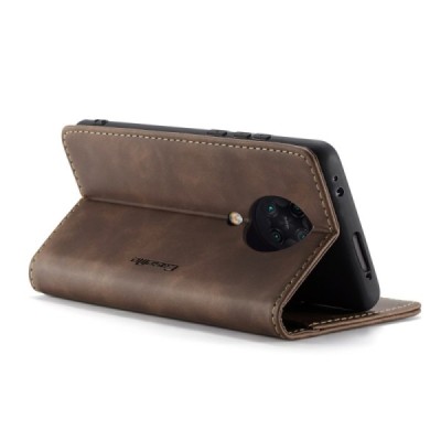 Xiaomi Poco F2 Pro CaseMe Retro Solid Flip Case Book - brown | Priedai.lt