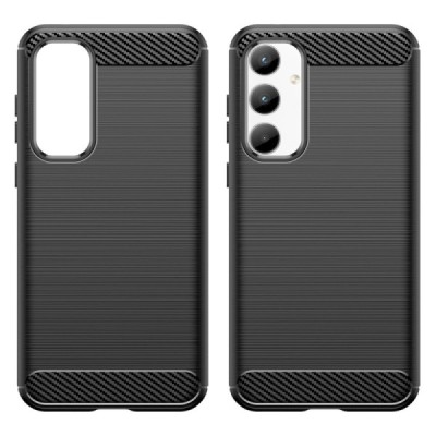 Samsung Galaxy A35 5G (SM-A356E) "Carbon" hard silicone (TPU) black case - cover | Priedai.lt