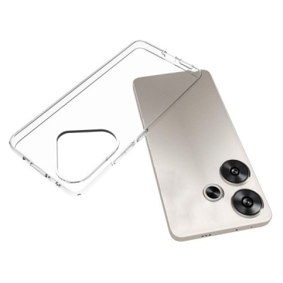 Poco F6 5G hard silicone (TPU) clear, transparent case - cover | Priedai.lt