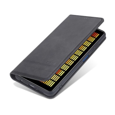 "AZNS" Retro Flip Leather Book Type Case for Xiaomi Poco X3 - Black | Priedai.lt