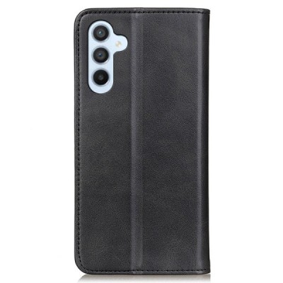 Samsung Galaxy A55 5G (SM-A556) "Split" black leather flip case - book | Priedai.lt