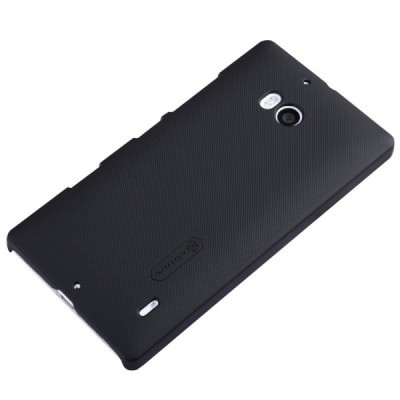 Nillkin Frosted Shield Nokia Lumia 930 juodas plastikinis dėklas + apsauginė ekrano plėvelė / Priedai.lt